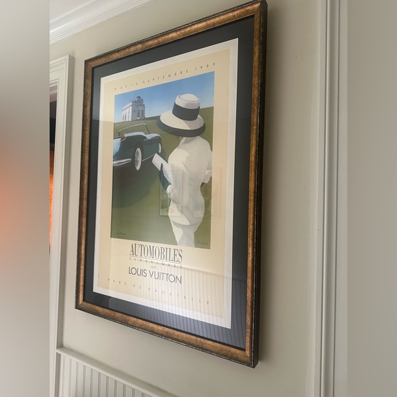 Louis Vuitton Original Linen Backed Original Razzia Ferrari Lithograph FRAMED - Picture 7 of 8